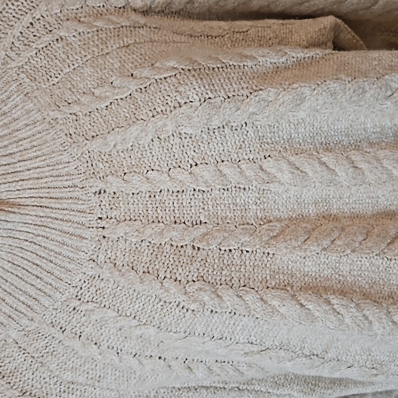 Knox Rose Cable Knit Sweater sz 1X Cream NWT - Picture 3 of 11